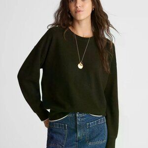 Madewell Merino Wool Sweatshirt Olive Green XS